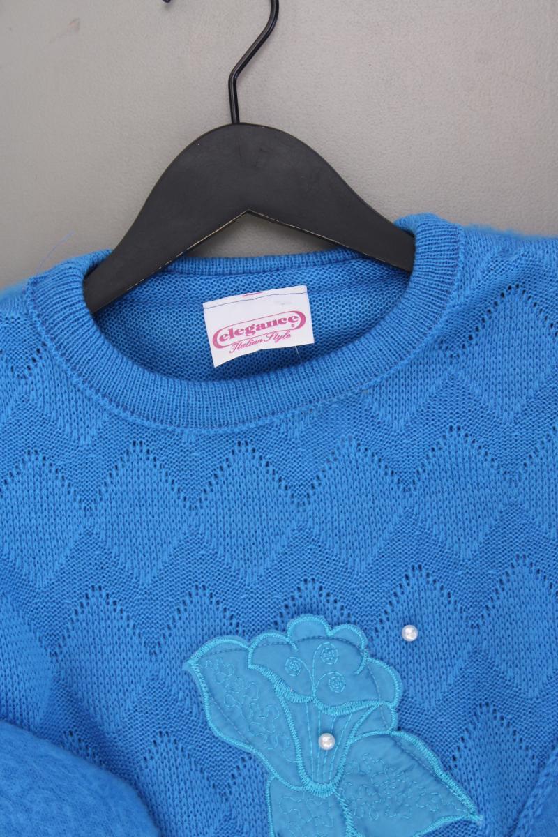 Elegance Vintage Pullover Gr. L blau aus Polyacryl