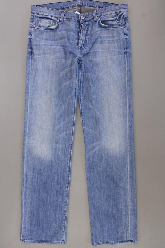 7 For All Mankind Straight Jeans für Herren Gr. W36 blau aus Baumwolle