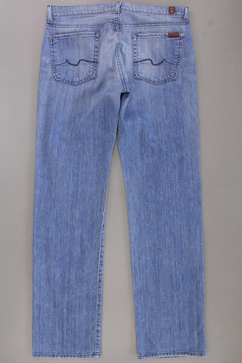 7 For All Mankind Straight Jeans für Herren Gr. W36 blau aus Baumwolle