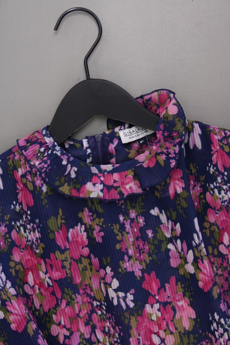 Gina Laura Kurzarmbluse Gr. XL mit Blumenmuster mehrfarbig