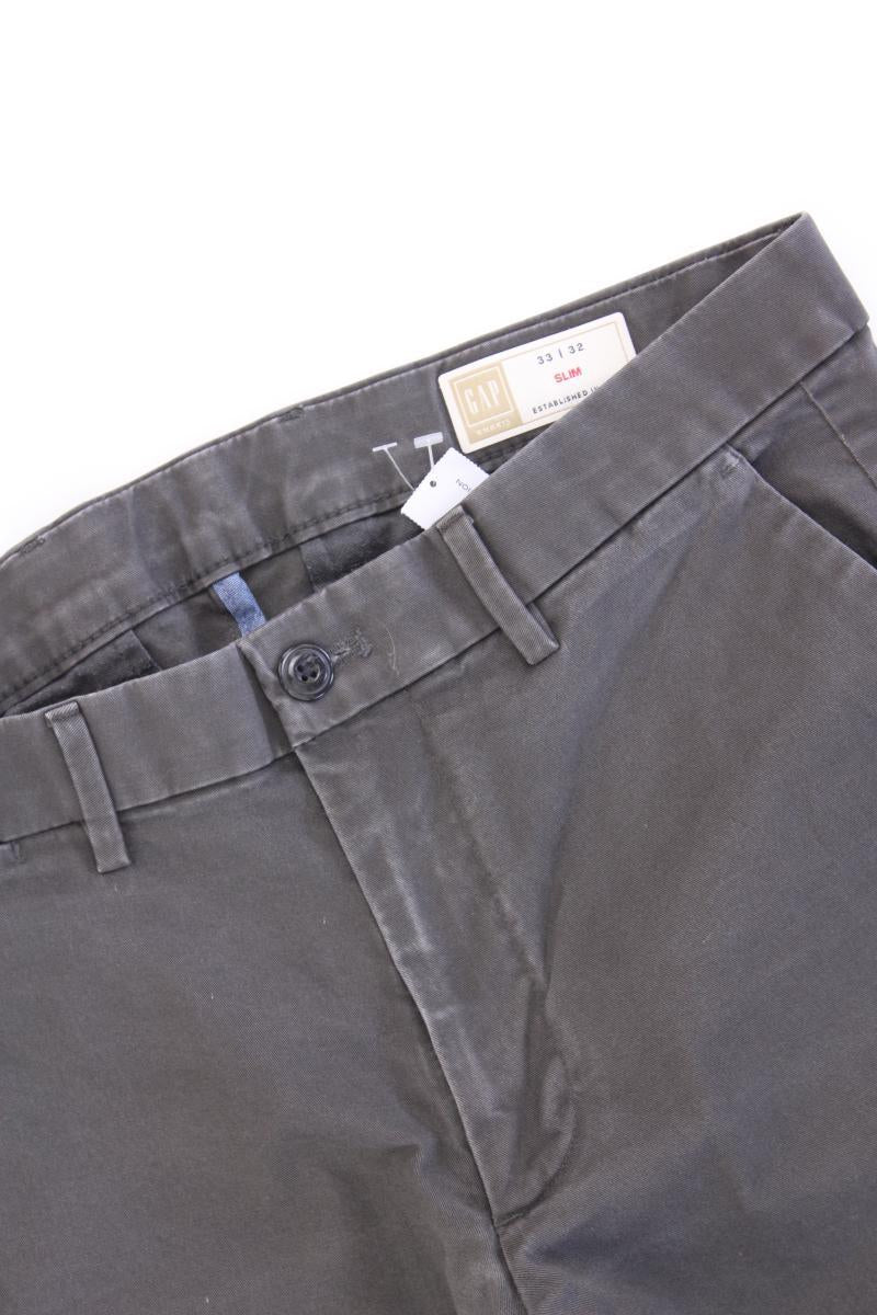 GAP Chinohose für Herren Gr. W33/L32 grau aus Baumwolle