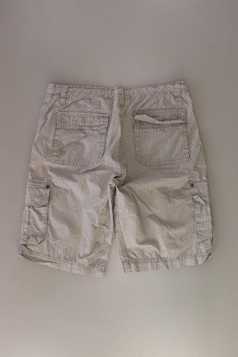 Tom Tailor (Denim) Cargoshorts für Herren Gr. W32 kariert grau aus Baumwolle