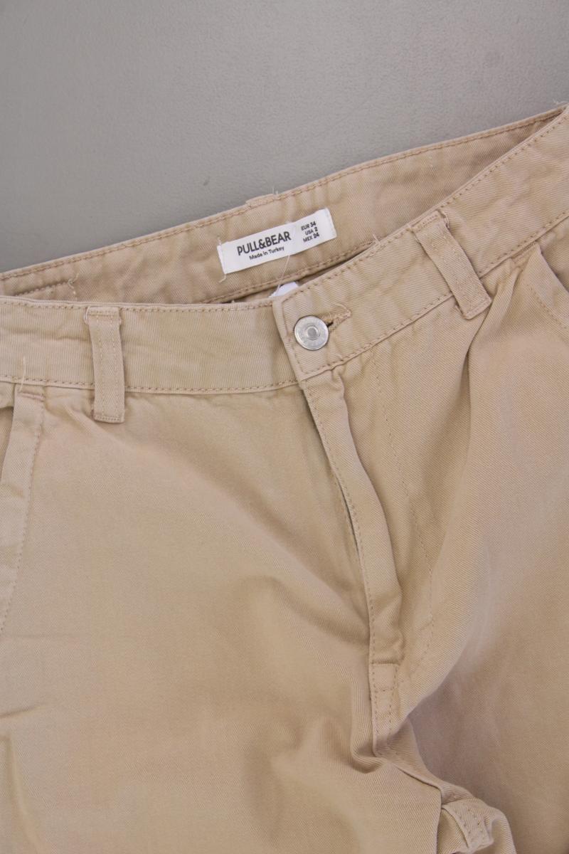 Pull&Bear Wide Leg Cargo Hose Gr. 34 braun