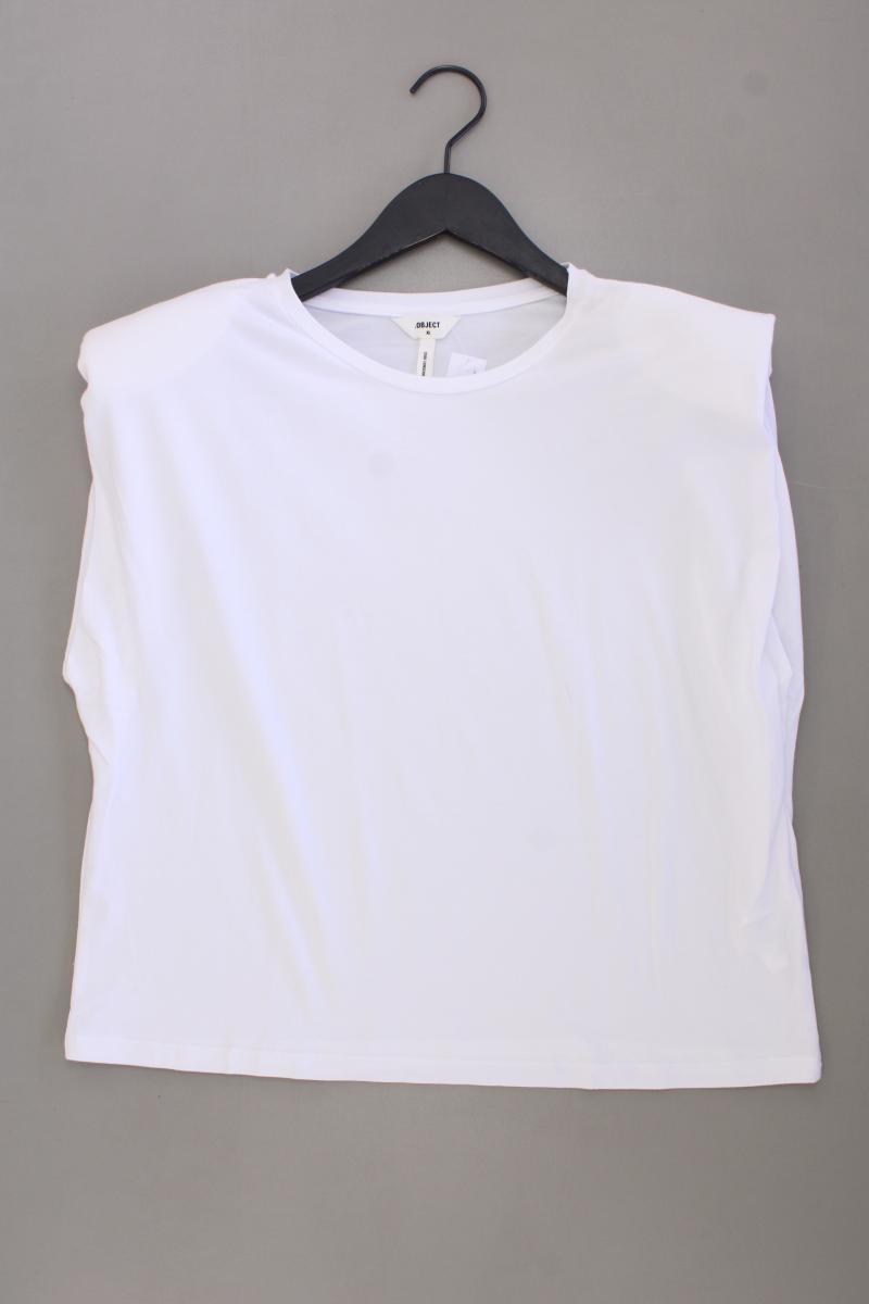 Object T-Shirt Gr. XL Kurzarm weiß aus Modal