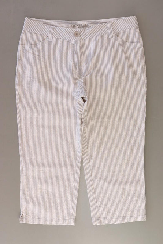 Gina Laura 7/8 Hose Gr. 42 gestreift braun aus Baumwolle
