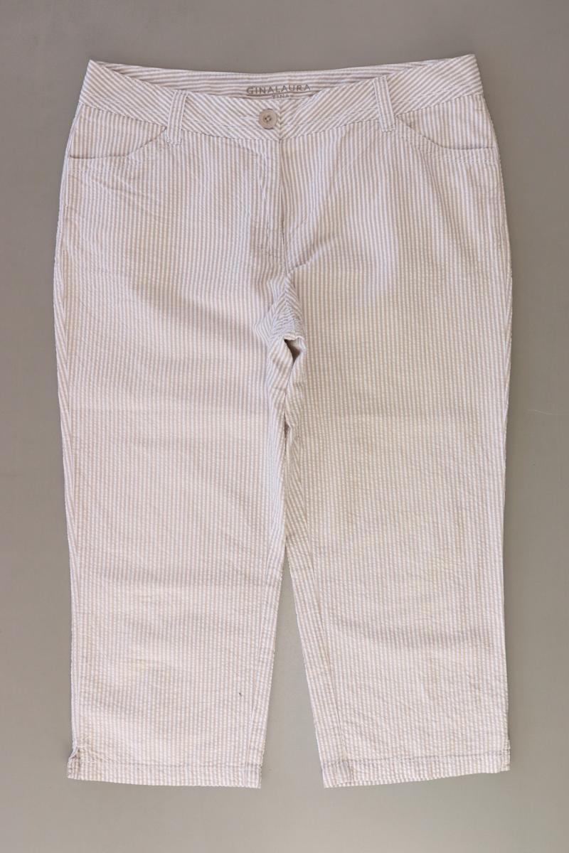 Gina Laura 7/8 Hose Gr. 42 gestreift braun aus Baumwolle