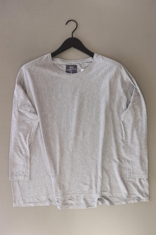 Cecil Longsleeve-Shirt Gr. M/L Langarm grau aus Baumwolle