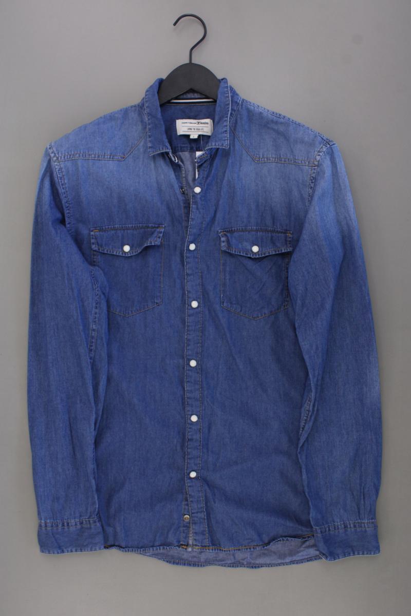 Tom Tailor (Denim) Jeanshemd für Herren Gr. L Langarm blau aus Baumwolle