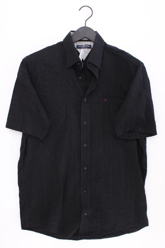Casa Moda Kurzarmhemd für Herren Gr. Hemdgröße 39/40 schwarz aus Baumwolle
