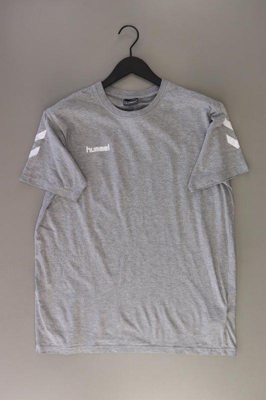 hummel T-Shirt für Herren Gr. XL Kurzarm grau aus Baumwolle