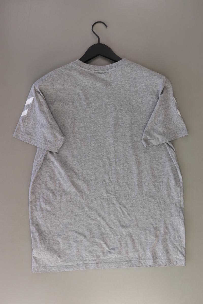 hummel T-Shirt für Herren Gr. XL Kurzarm grau aus Baumwolle