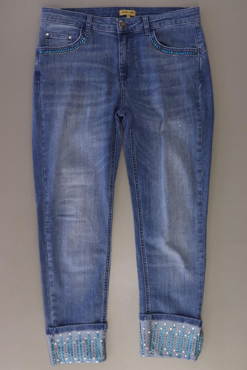 Sarah Kern Straight Jeans Gr. Kurzgröße 20 blau aus Baumwolle