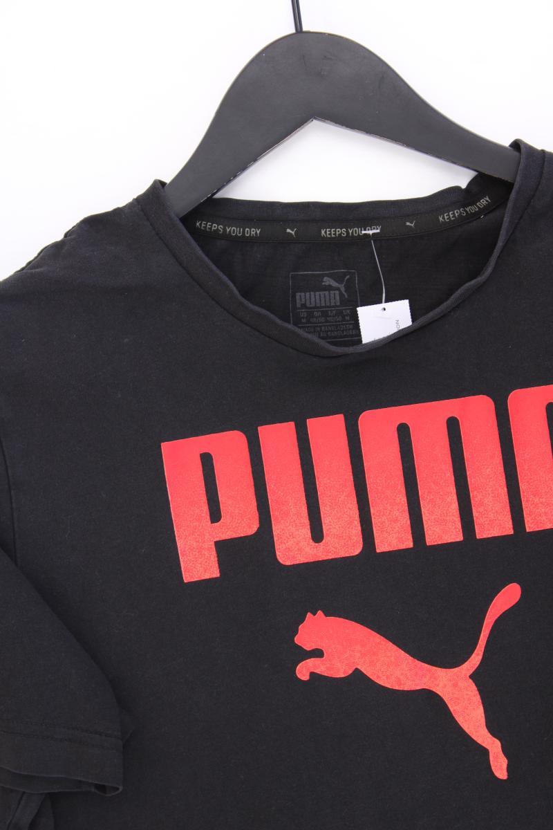 Puma Printshirt für Herren Gr. 48/50 Kurzarm schwarz aus Baumwolle