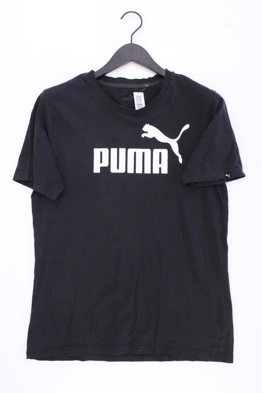 Puma Printshirt für Herren Gr. 48/50 Kurzarm schwarz aus Baumwolle