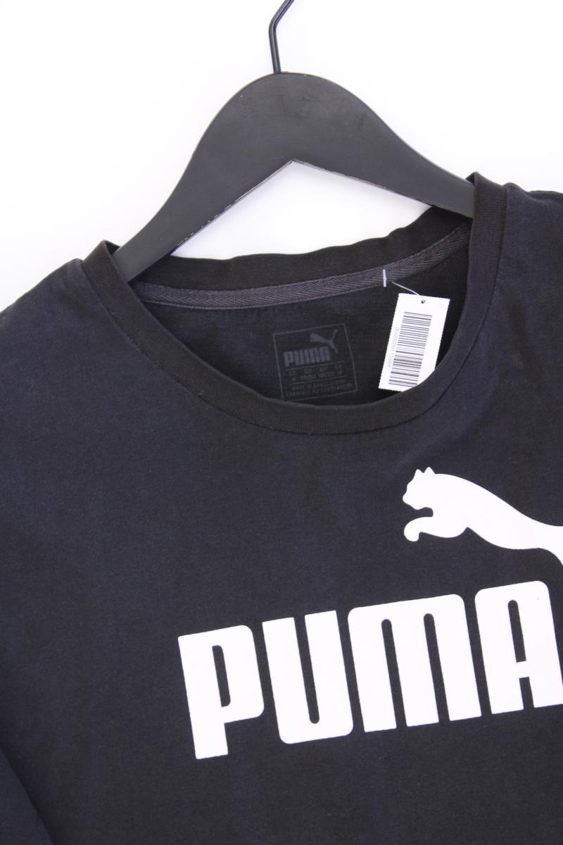 Puma Printshirt für Herren Gr. 48/50 Kurzarm schwarz aus Baumwolle