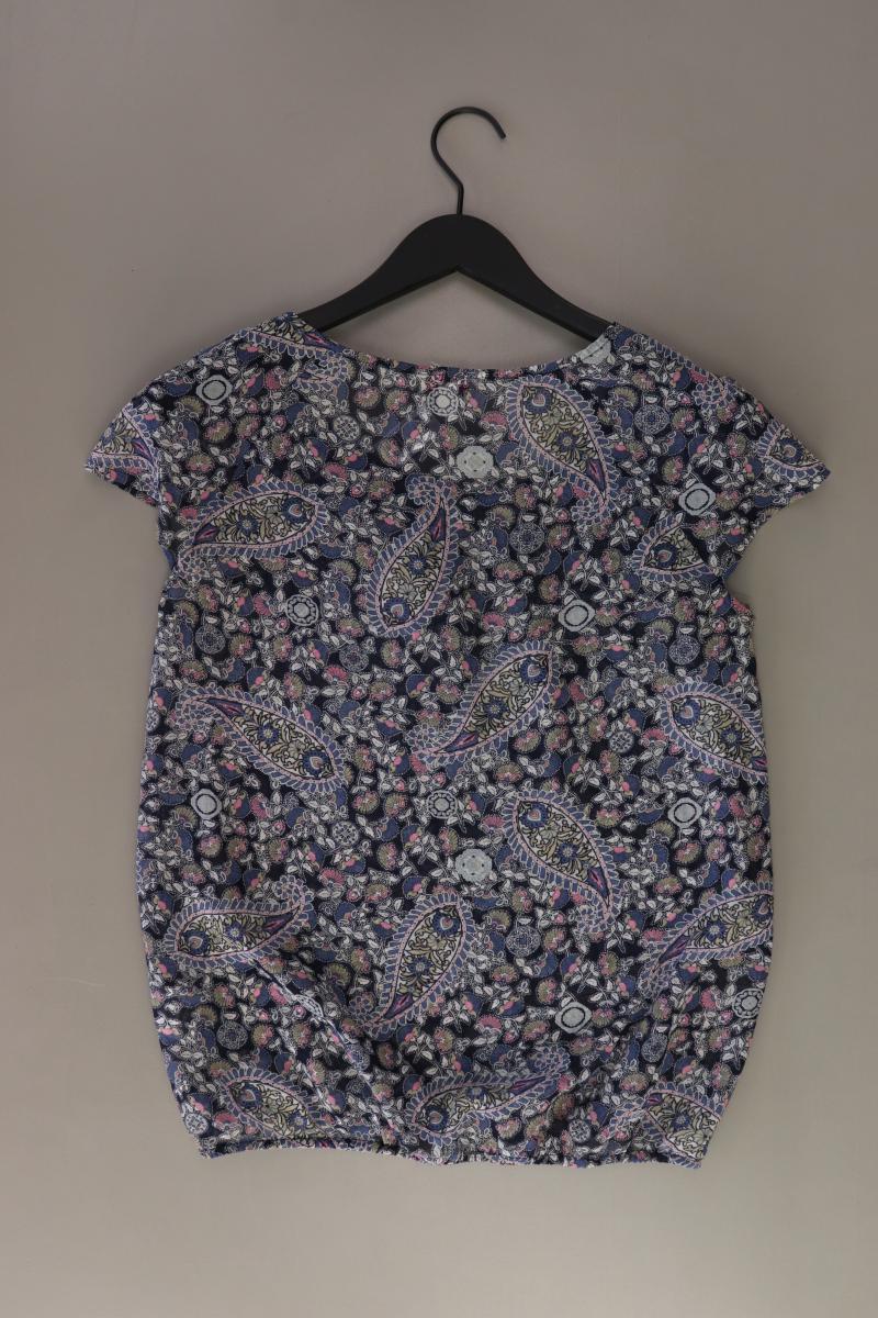 Esprit Kurzarmbluse Gr. 36 mit Paisleymuster blau aus Polyester