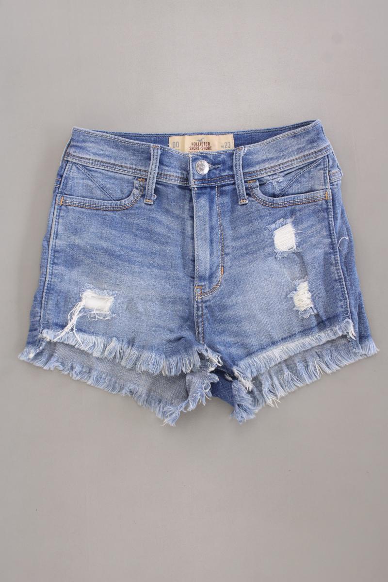 Hollister Jeansshorts Gr. W23 blau aus Baumwolle