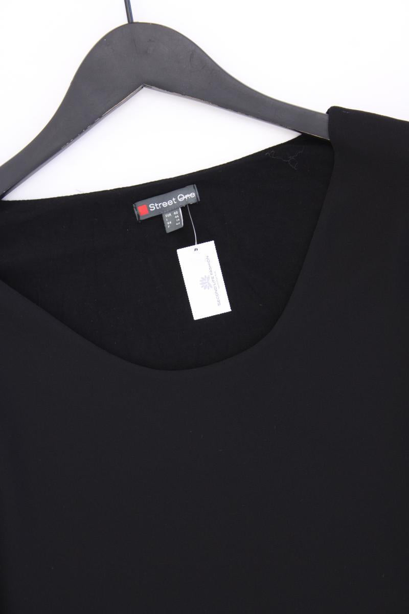 Street One Langarmbluse Gr. 40 neuwertig schwarz aus Polyester