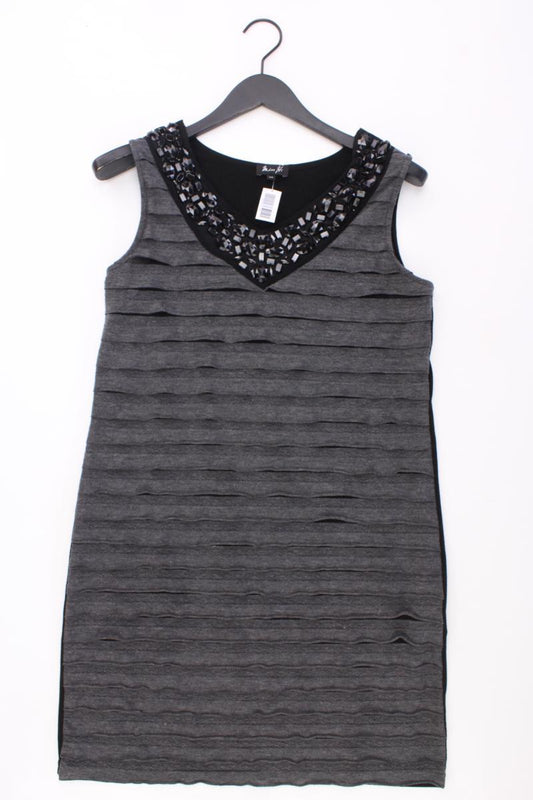 Miss H. Abendkleid Gr. 40 Ärmellos grau aus Viskose