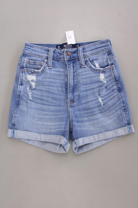 Hollister Jeansshorts Gr. W23 blau aus Baumwolle