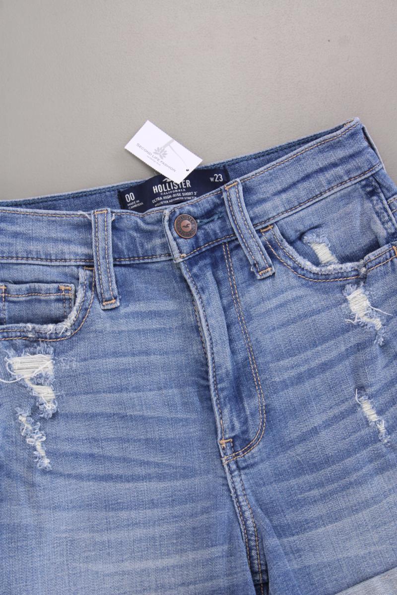 Hollister Jeansshorts Gr. W23 blau aus Baumwolle