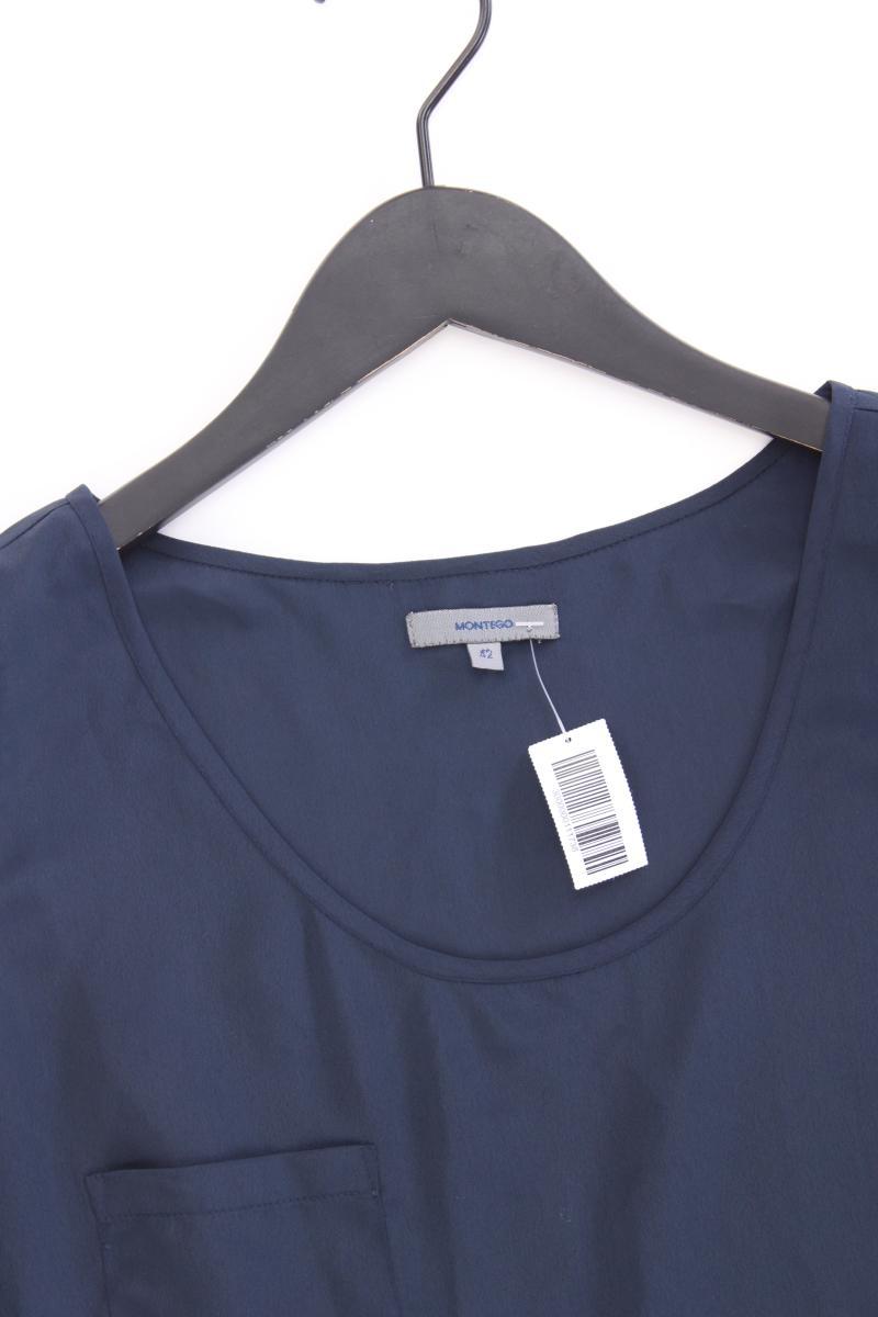 Montego Ärmellose Bluse Gr. 42 blau aus Polyester