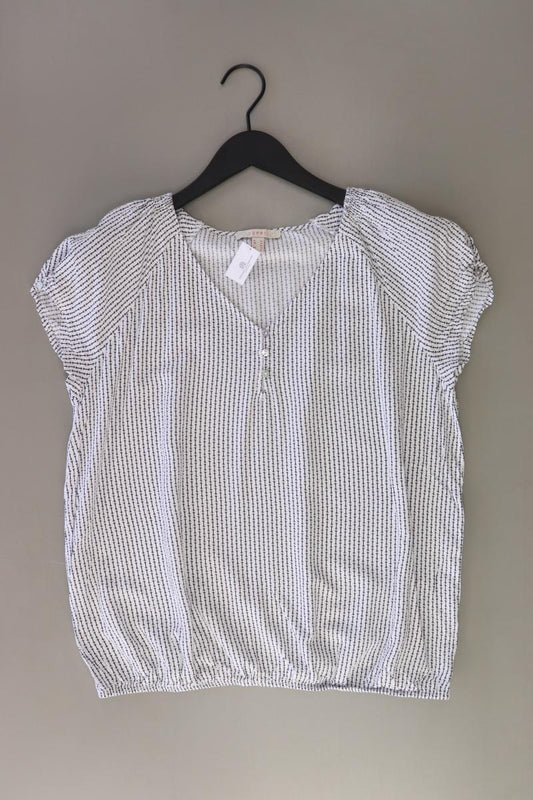Esprit Kurzarmbluse Gr. 40 weiß aus Viskose