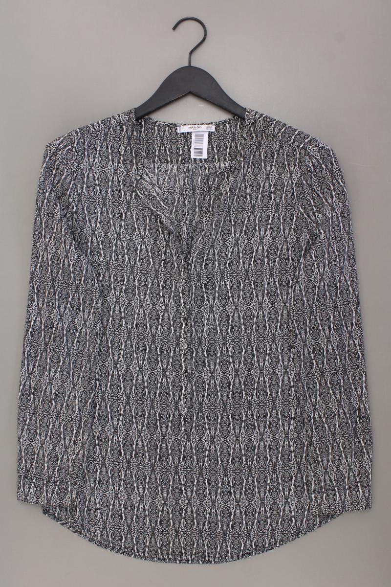 Mango Langarmbluse Gr. S mit Paisleymuster schwarz