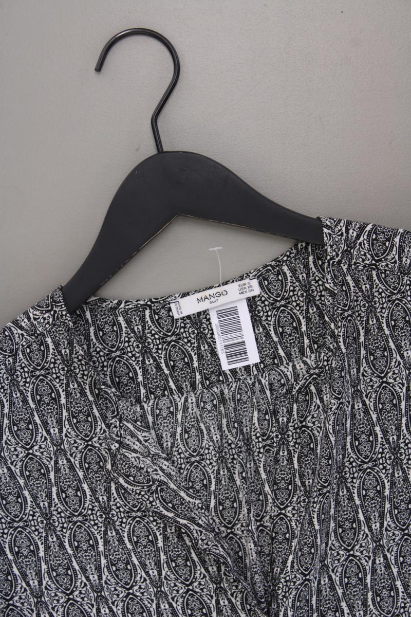 Mango Langarmbluse Gr. S mit Paisleymuster schwarz