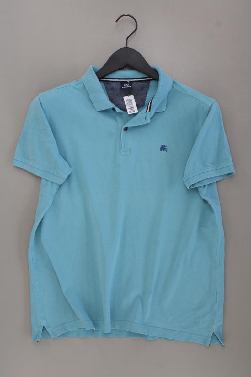 Lerros Poloshirt für Herren Gr. M Kurzarm blau aus Baumwolle