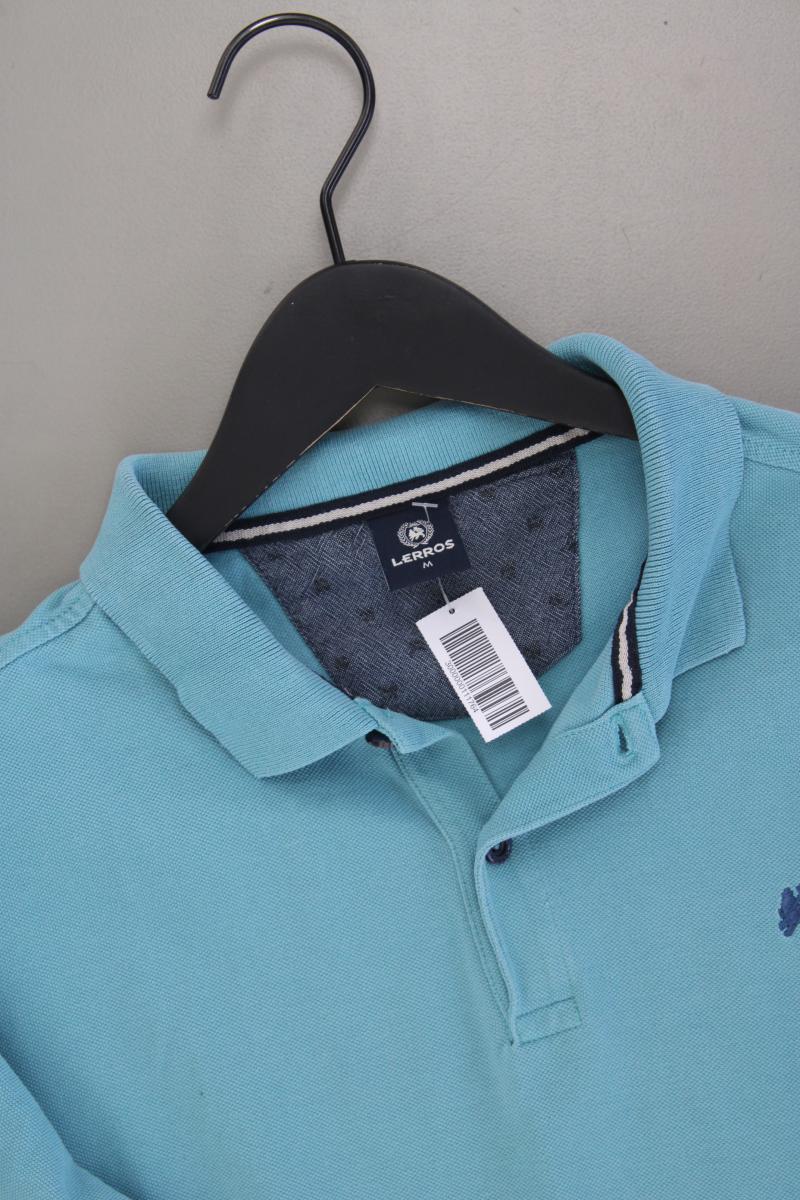 Lerros Poloshirt für Herren Gr. M Kurzarm blau aus Baumwolle