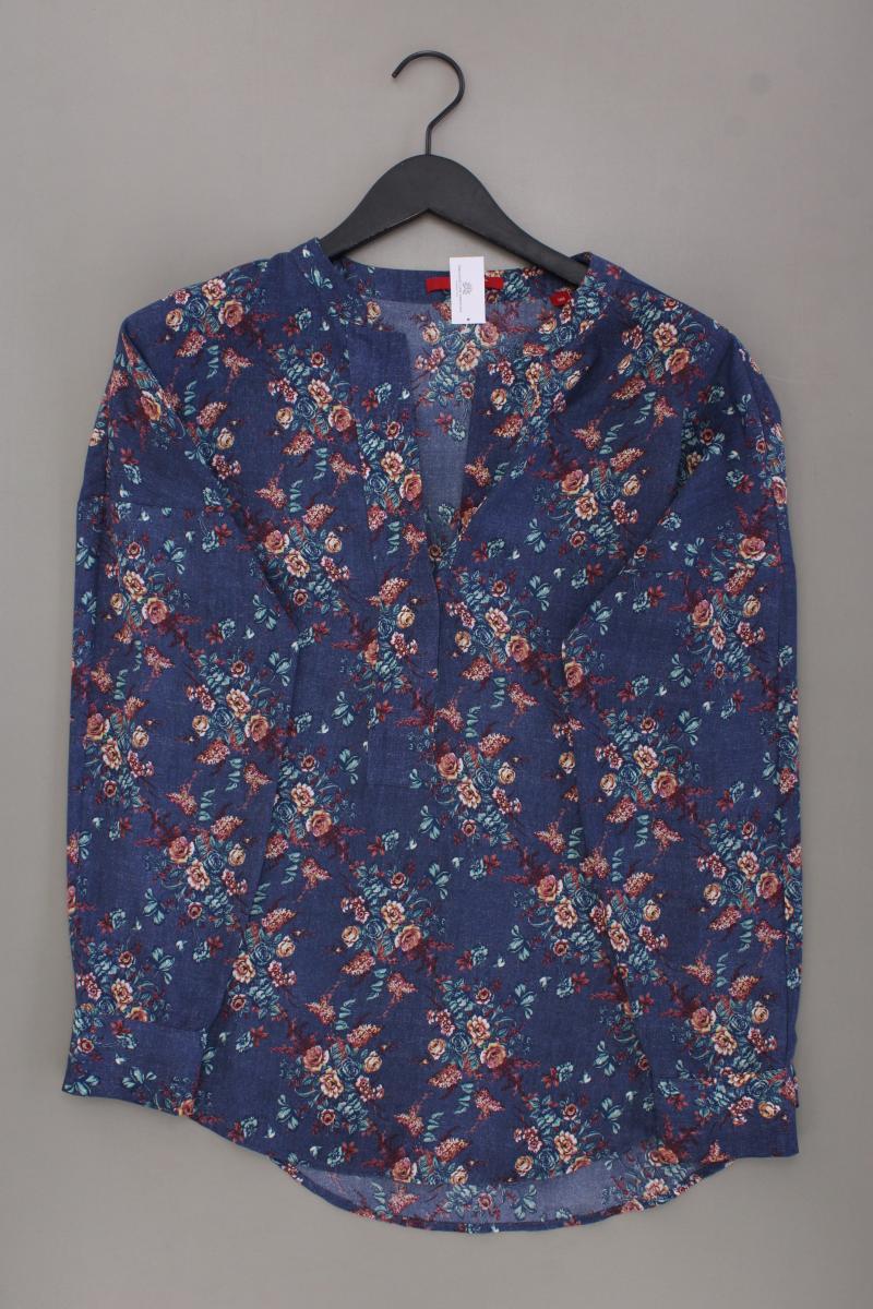 s.Oliver Langarmbluse Gr. 38 mit Blumenmuster blau