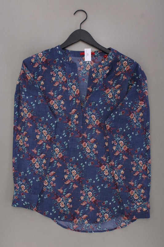 s.Oliver Langarmbluse Gr. 38 mit Blumenmuster blau