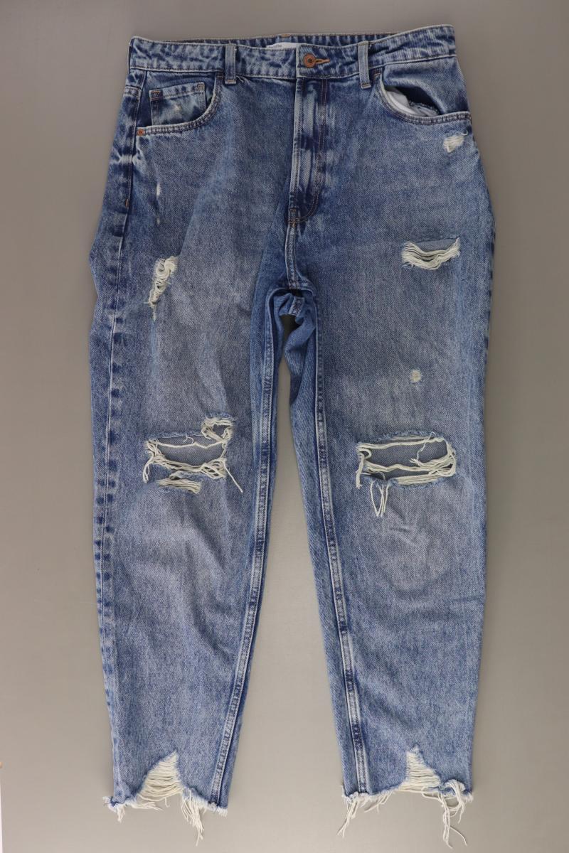 Bershka Straight Jeans Gr. 42 blau aus Baumwolle