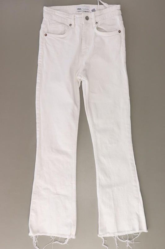 Zara Straight Jeans Gr. 34 weiß aus Baumwolle
