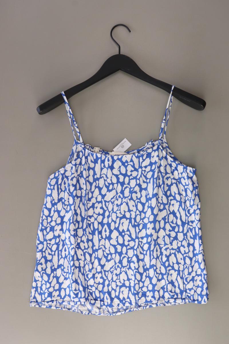 Esprit Spaghetti-Top Gr. M mit Tierdruck blau aus Viskose