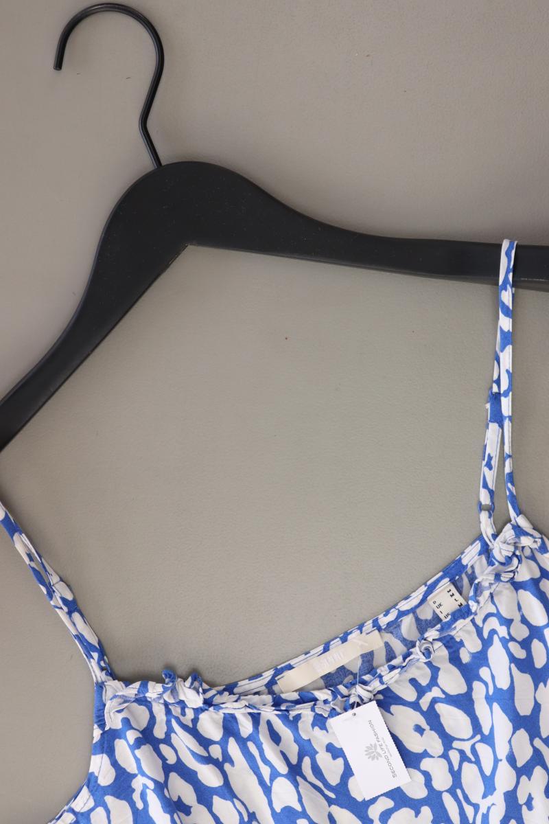 Esprit Spaghetti-Top Gr. M mit Tierdruck blau aus Viskose