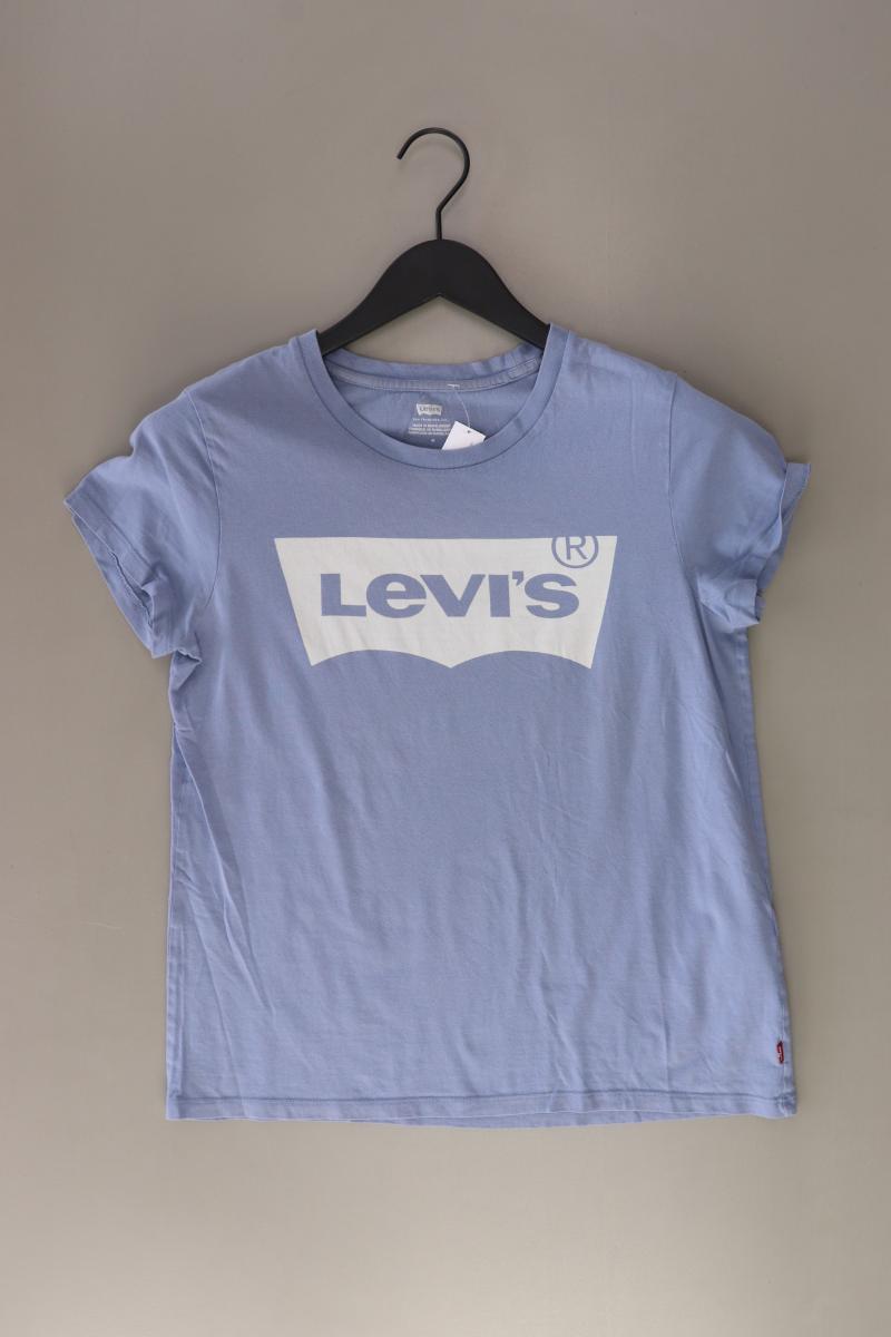 Levi's Printshirt Gr. M Kurzarm blau aus Baumwolle