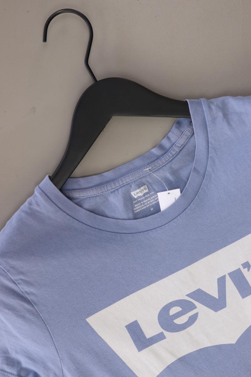 Levi's Printshirt Gr. M Kurzarm blau aus Baumwolle