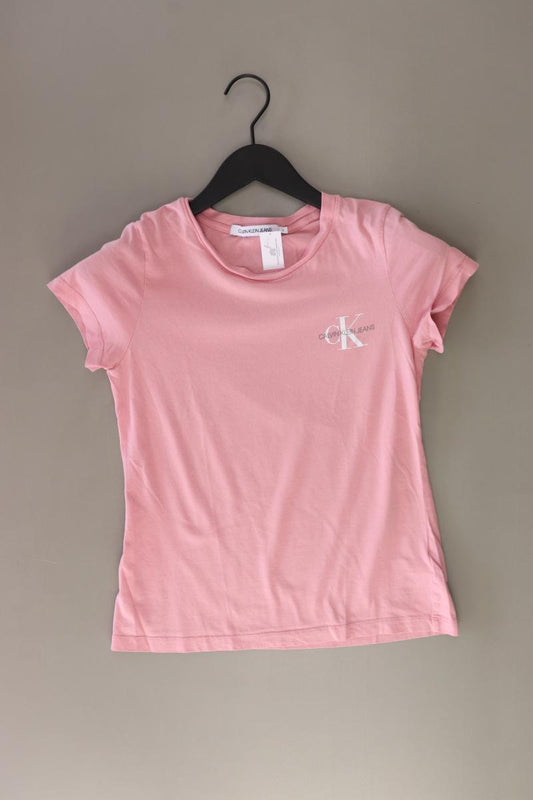 Calvin Klein Jeans T-Shirt Gr. S Kurzarm rosa aus Baumwolle