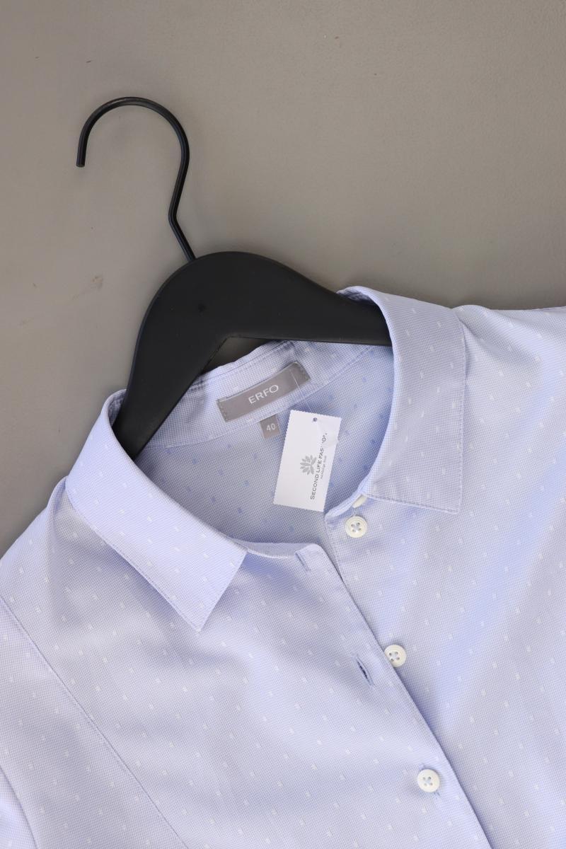 ERFO Regular Bluse Gr. 40 3/4 Ärmel blau aus Polyester
