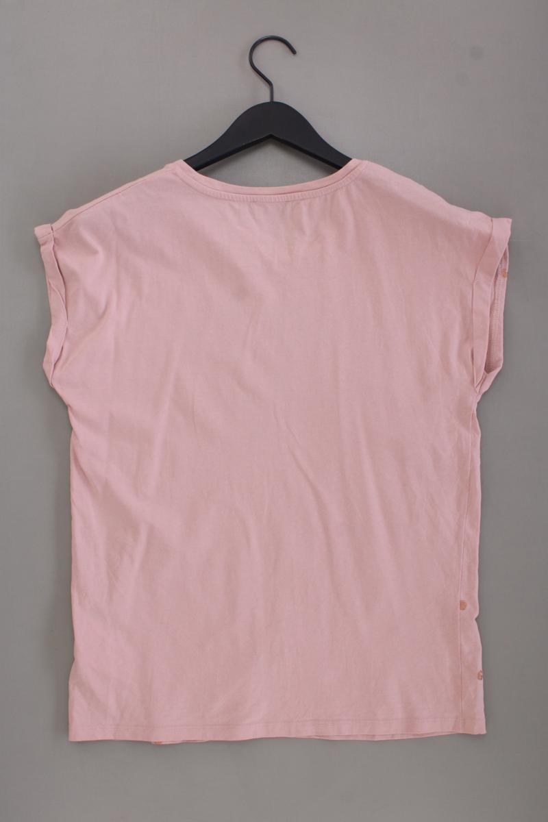 More&More T-Shirt Gr. 42 gepunktet Kurzarm rosa aus Baumwolle