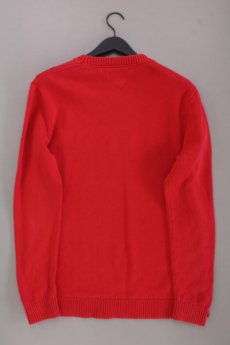 Tommy Jeans Feinstrickpullover für Herren Gr. L rot aus Baumwolle