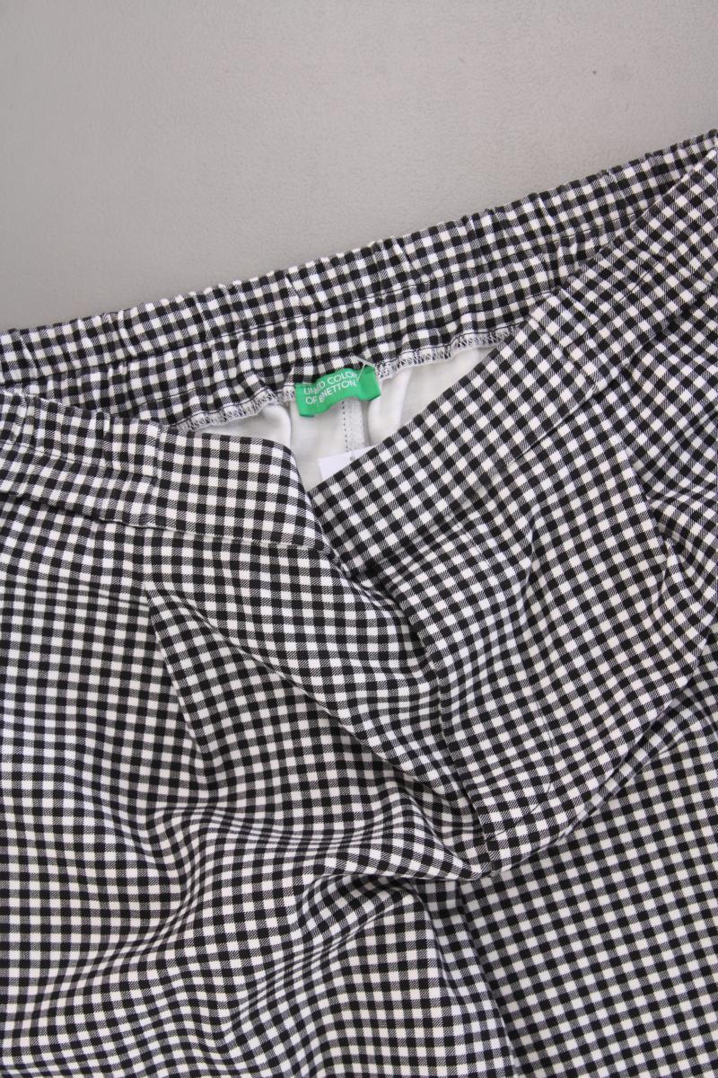 United Colors of Benetton Stoffhose Gr. 40 kariert schwarz