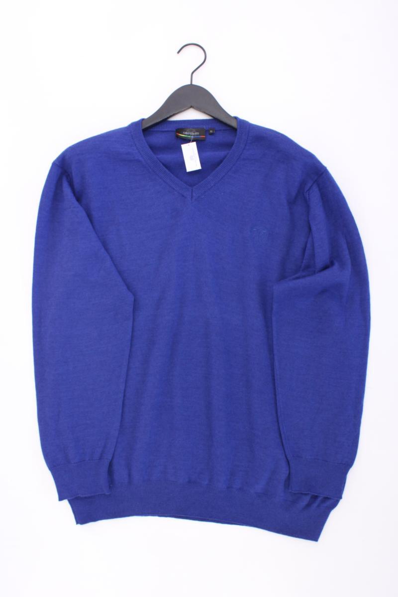 Carlo Colucci Wollpullover für Herren Gr. XL blau