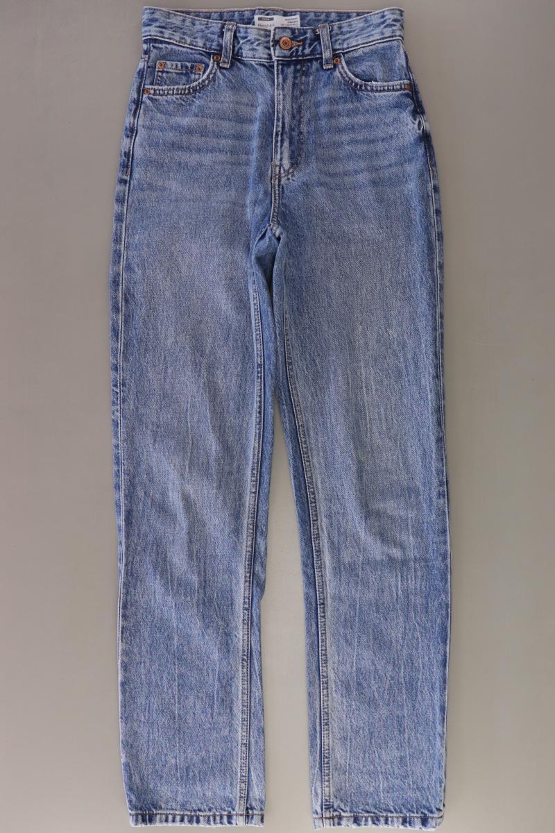 Bershka Straight Jeans Gr. 34 blau aus Baumwolle