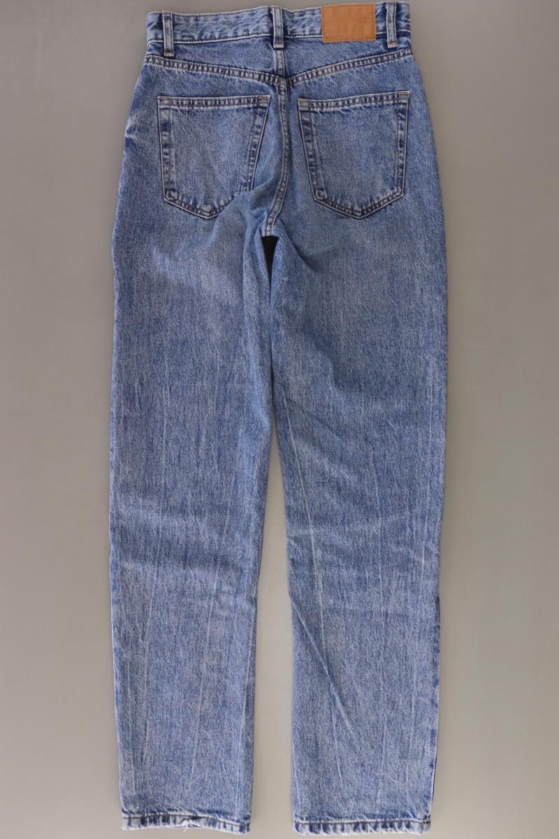 Bershka Straight Jeans Gr. 34 blau aus Baumwolle
