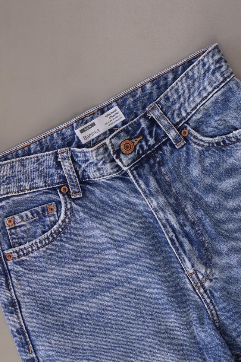 Bershka Straight Jeans Gr. 34 blau aus Baumwolle