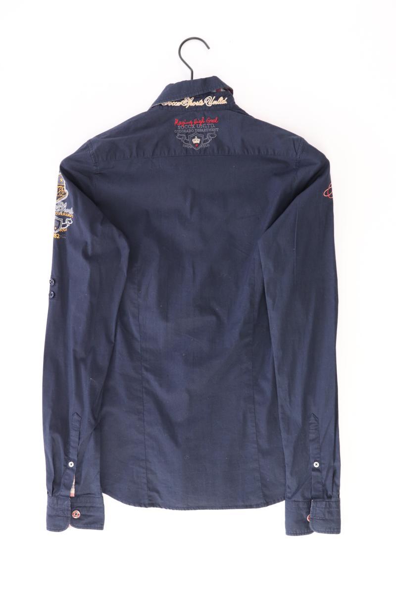 Soccx Langarmbluse Gr. S blau aus Baumwolle