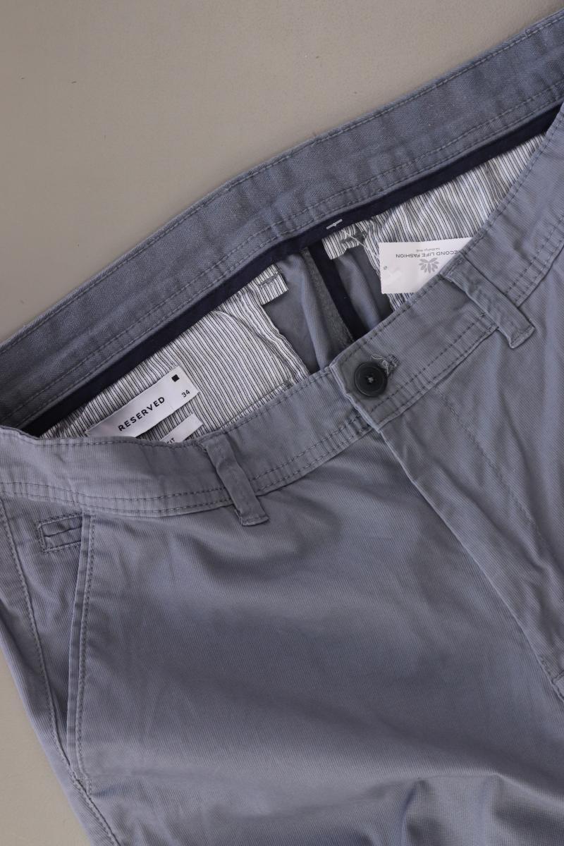 Reserved Chinohose für Herren Gr. W34 grau aus Baumwolle